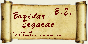 Božidar Ergarac vizit kartica